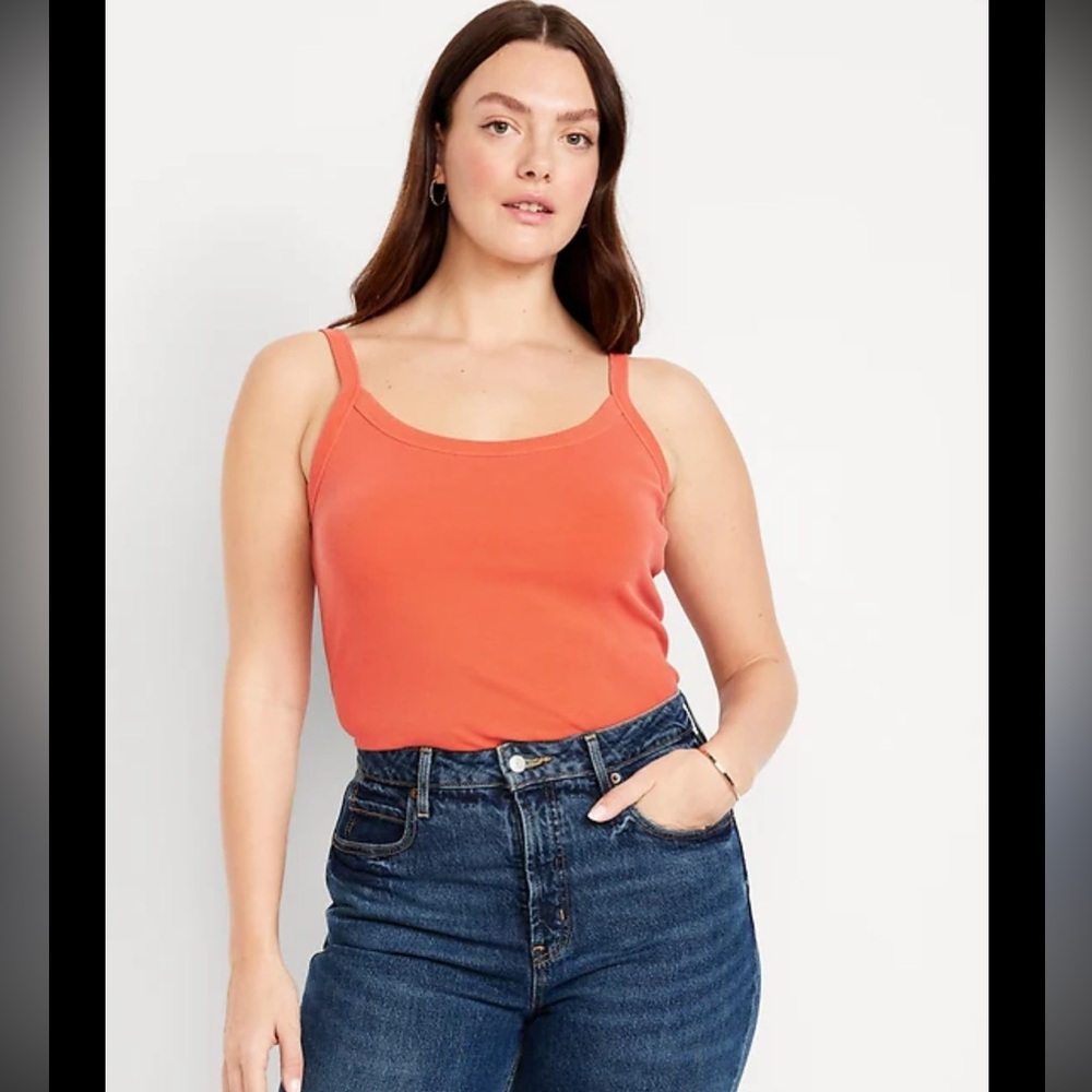 Old Navy Orange Ribbed Tank Top
